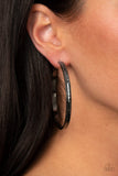 Paparazzi "Tread All About It" Black Earrings Paparazzi Jewelry