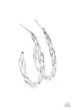 Paparazzi "Twisted Tango" Silver Earrings Paparazzi Jewelry