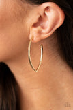 Paparazzi VINTAGE VAULT "Point-Blank Beautiful" Gold Earrings Paparazzi Jewelry