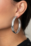 Paparazzi "Bevel In It" Silver Earrings Paparazzi Jewelry