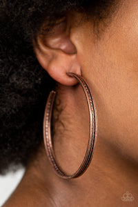 Paparazzi "Midtown Marvel" Copper Earrings Paparazzi Jewelry