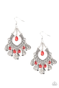 Paparazzi "Musical Gardens" Red Earrings Paparazzi Jewelry