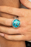 Paparazzi "Marble Mosaic" Blue Ring Paparazzi Jewelry