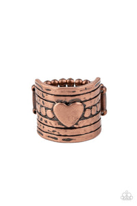 Paparazzi "Dont Lose Heart" Copper Ring Paparazzi Jewelry