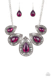 Paparazzi "Opal Auras" Purple Necklace & Earring Set Paparazzi Jewelry