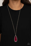 Paparazzi "Watch Out For Rein" Pink Necklace & Earring Set Paparazzi Jewelry