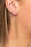 Paparazzi "QUILL Quest" Gold Necklace & Earring Set Paparazzi Jewelry