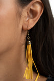 Paparazzi "Feel at HOMESPUN" Yellow Necklace & Earring Set Paparazzi Jewelry