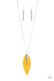 Paparazzi "QUILL Quest" Yellow Necklace & Earring Set Paparazzi Jewelry