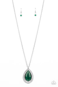 Paparazzi "You Dropped This" Green Necklace & Earring Set Paparazzi Jewelry