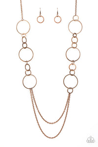 Paparazzi "Basic Babe" Copper Necklace & Earring Set Paparazzi Jewelry