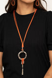 Paparazzi "Tranquil Artisan" Orange Necklace & Earring Set Paparazzi Jewelry