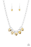 Paparazzi "Heart On Your Heels" Yellow Necklace & Earring Set Paparazzi Jewelry