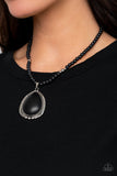 Paparazzi "Evolution" Black Stone Necklace & Earring Set Paparazzi Jewelry