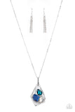 Paparazzi "All Systems Glow" Blue Necklace & Earring Set Paparazzi Jewelry