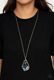 Paparazzi "All Systems Glow" Blue Necklace & Earring Set Paparazzi Jewelry