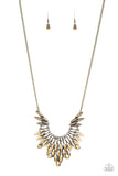 Paparazzi "Leave it to LUXE" Brass Necklace & Earring Set Paparazzi Jewelry