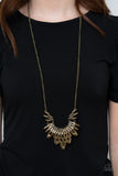 Paparazzi "Leave it to LUXE" Brass Necklace & Earring Set Paparazzi Jewelry