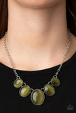 Paparazzi "One Can Only Gleam" Green Necklace & Earring Set Paparazzi Jewelry