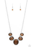 Paparazzi "One Can Only Gleam" Brown Necklace & Earring Set Paparazzi Jewelry