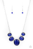 Paparazzi "One Can Only Gleam" Blue Necklace & Earring Set Paparazzi Jewelry