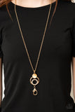 Paparazzi "Perfect Prosperity" Gold Lanyard Necklace & Earring Set Paparazzi Jewelry