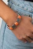 Paparazzi "Trendy Tease" Orange Bracelet Paparazzi Jewelry