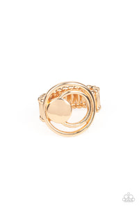 Paparazzi "Edgy Eclipse" Gold Ring Paparazzi Jewelry