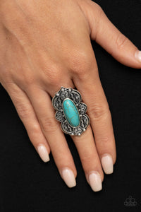 Paparazzi "Lotus Oasis" Blue Ring Paparazzi Jewelry