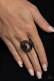 Paparazzi "Edgy Eclipse" Black Ring Paparazzi Jewelry