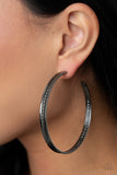 Paparazzi "Midtown Marvel" Black Earrings Paparazzi Jewelry