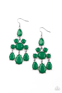 Paparazzi "Afterglow Glamour" Green Earrings Paparazzi Jewelry