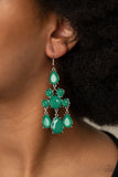 Paparazzi "Afterglow Glamour" Green Earrings Paparazzi Jewelry