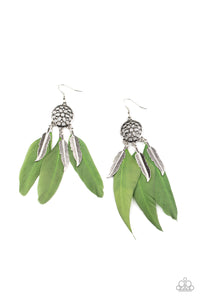 Paparazzi "In Your Wildest Dream-Catchers" Green Earrings Paparazzi Jewelry