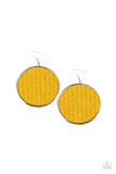 Paparazzi "Wonderfully Woven" Yellow Earrings Paparazzi Jewelry