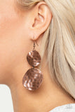 Paparazzi "HARDWARE-Headed" Copper Earrings Paparazzi Jewelry