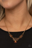 Paparazzi "I Need Some HEIR" Brown Necklace & Earring Set Paparazzi Jewelry