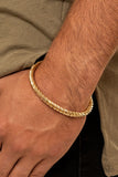 Paparazzi "Mach Speed" Gold Mens Bracelet Unisex Paparazzi Jewelry