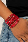Paparazzi "Fearlessly Layered" Red Bracelet Paparazzi Jewelry