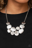 Paparazzi "A Hard LUXE Story" White Necklace & Earring Set Paparazzi Jewelry