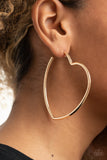 Paparazzi "Heartbreaker Hustle" Gold Earrings Paparazzi Jewelry