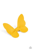 Paparazzi "Butterfly Oasis" Yellow Hair Clip Paparazzi Jewelry