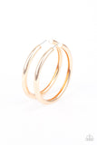 Paparazzi "Curve Ball" Gold Hoop Earrings Paparazzi Jewelry