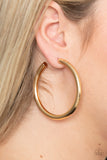 Paparazzi "Curve Ball" Gold Hoop Earrings Paparazzi Jewelry