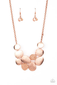 Paparazzi "A Hard LUXE Story" Copper Necklace & Earring Set Paparazzi Jewelry