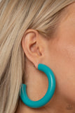 Paparazzi "I WOOD Walk 500 miles" Blue Earrings Paparazzi Jewelry