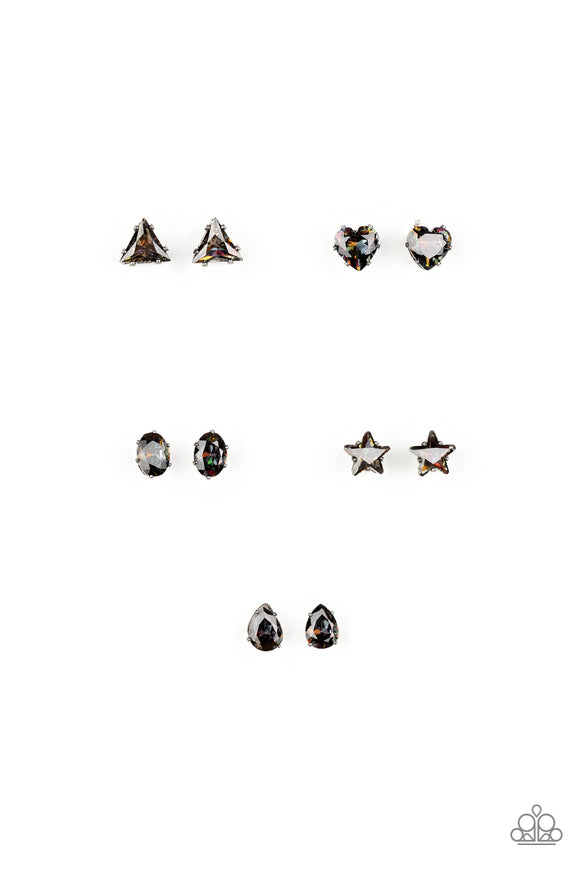 Girl's Starlet Shimmer 10 for $10 330XX Multi Color Oil Spill Shape Post Earrings Paparazzi Jewelry