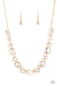 Paparazzi "Girl's Gotta Glow" Gold Necklace & Earring Set Paparazzi Jewelry