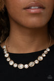 Paparazzi "Girl's Gotta Glow" Gold Necklace & Earring Set Paparazzi Jewelry