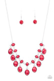 Paparazzi "Lady Of The POWERHOUSE" Red Necklace & Earring Set Paparazzi Jewelry